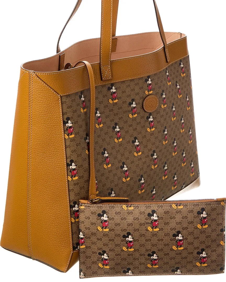 ! Gucci Ophidia Medium GG Flora Canvas & Leather T