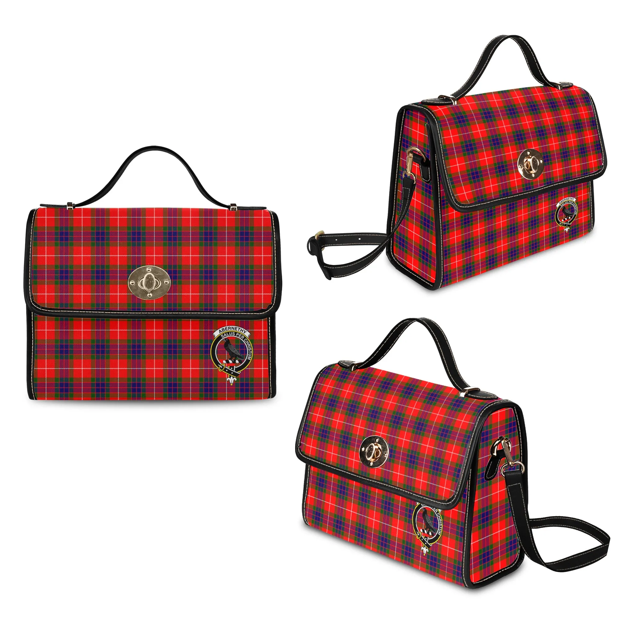 Abernethy Tartan Waterproof Canvas Bag with Family Crest