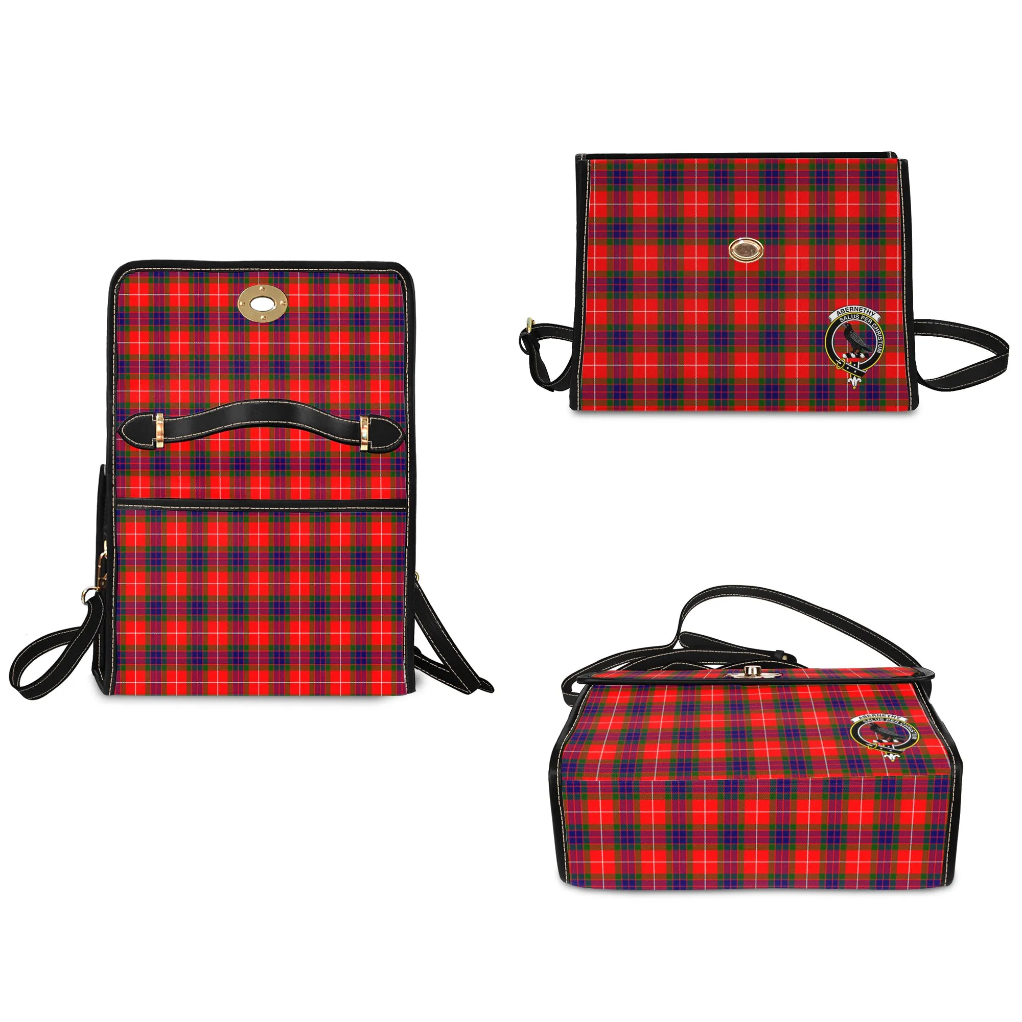 Abernethy Tartan Waterproof Canvas Bag with Family Crest