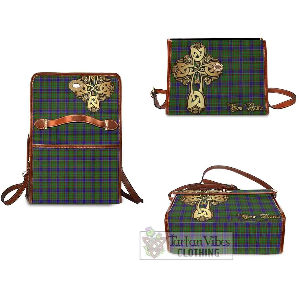 Adam Tartan Waterproof Canvas Bag Golden Thistle Celtic Cross Style