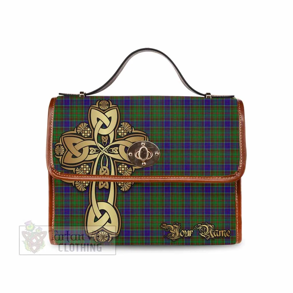 Adam Tartan Waterproof Canvas Bag Golden Thistle Celtic Cross Style