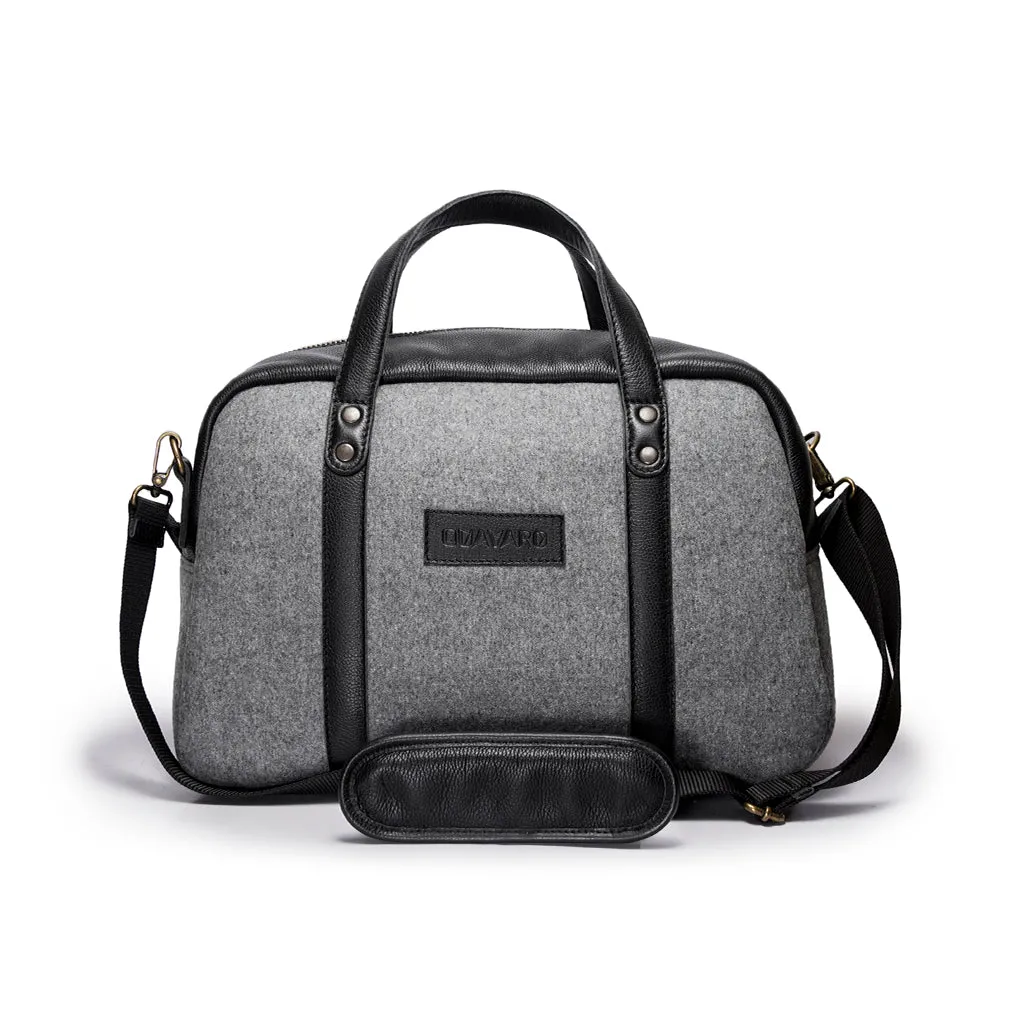 Albatross Weekender - Gray Felt | Black Leather