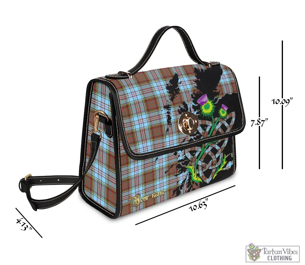 Anderson Ancient Tartan Waterproof Canvas Bag with Scotland Map and Thistle Celtic Accents