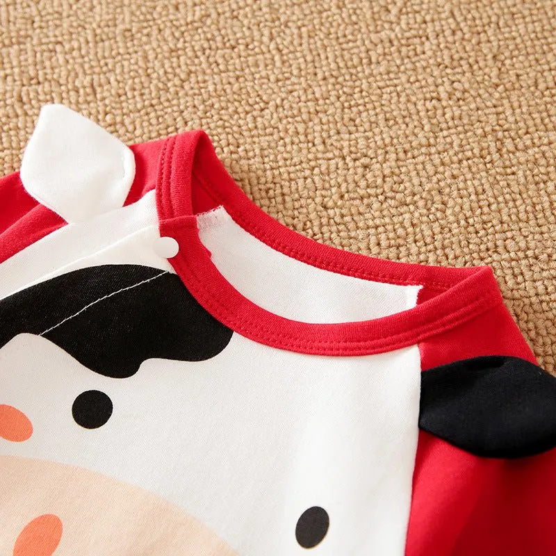 Baby Adorable Cow Print Jumpsuit (2 Colors)