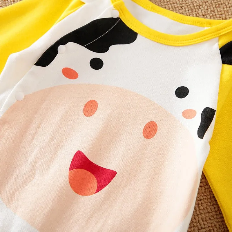 Baby Adorable Cow Print Jumpsuit (2 Colors)