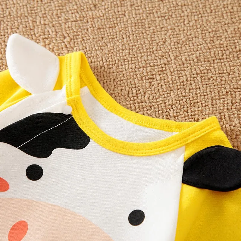 Baby Adorable Cow Print Jumpsuit (2 Colors)