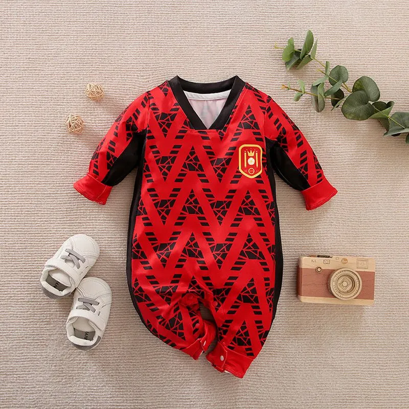 Baby Boy Soccer Style Jumpsuit (6 Designs)