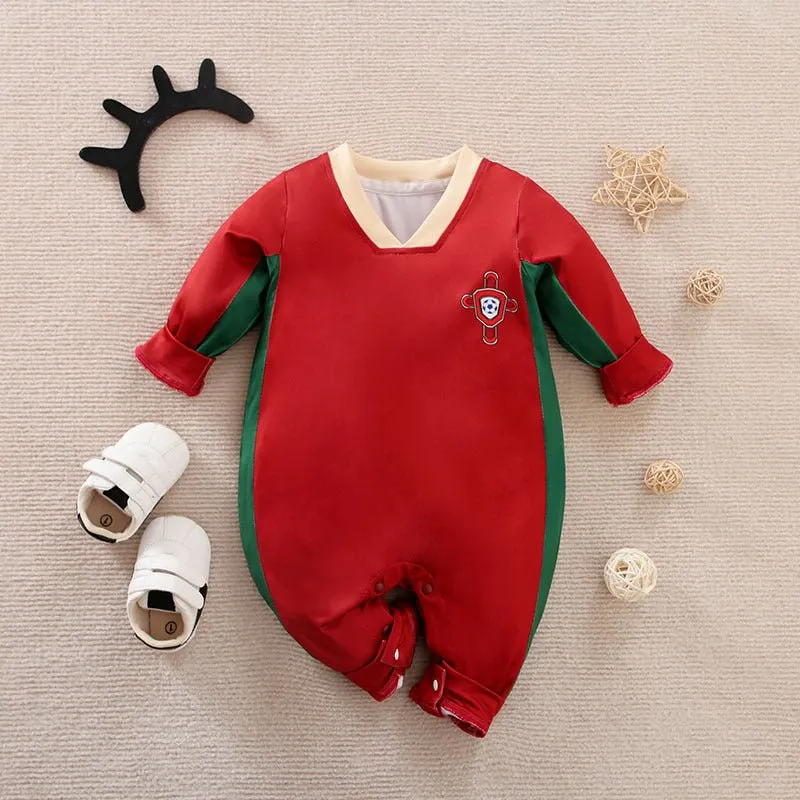 Baby Boy Soccer Style Jumpsuit (6 Designs)