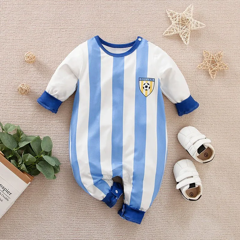 Baby Boy Soccer Style Jumpsuit (6 Designs)