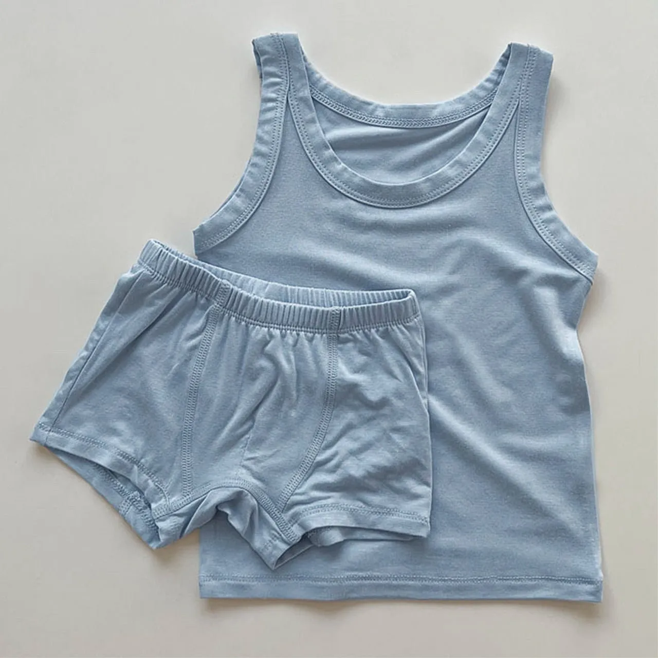 Baby Boy Summer Tank Top with Shorts Set (4 Colors)