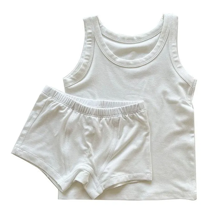 Baby Boy Summer Tank Top with Shorts Set (4 Colors)