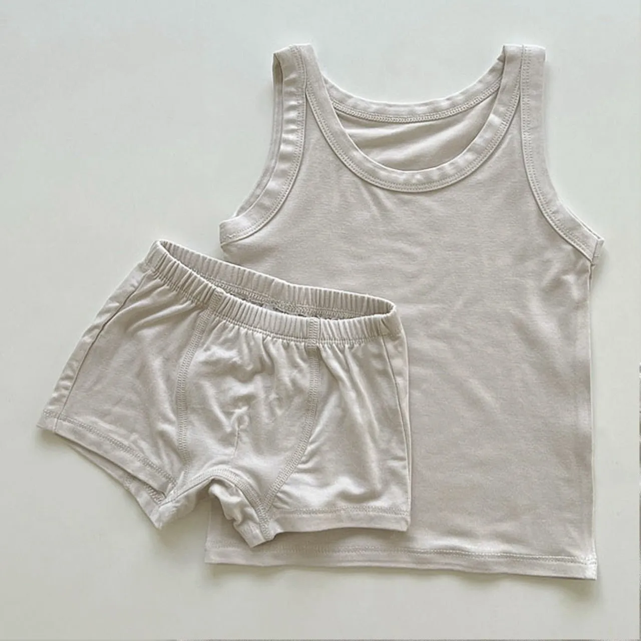 Baby Boy Summer Tank Top with Shorts Set (4 Colors)