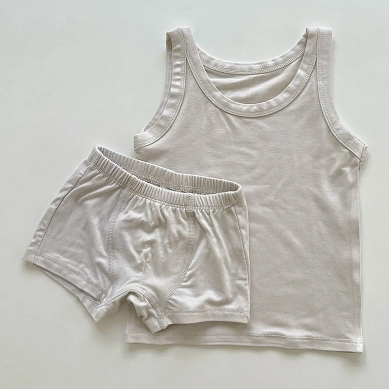 Baby Boy Summer Tank Top with Shorts Set (4 Colors)