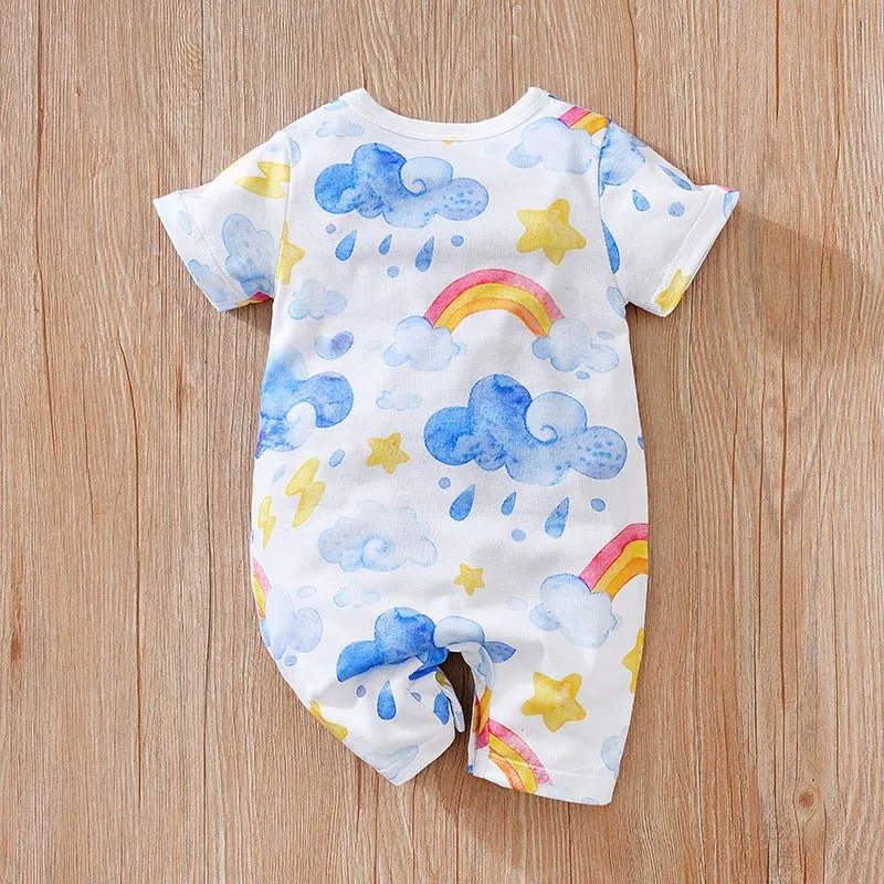 Baby's Short Sleeve Cartoon Design Onesie (5 Designs)