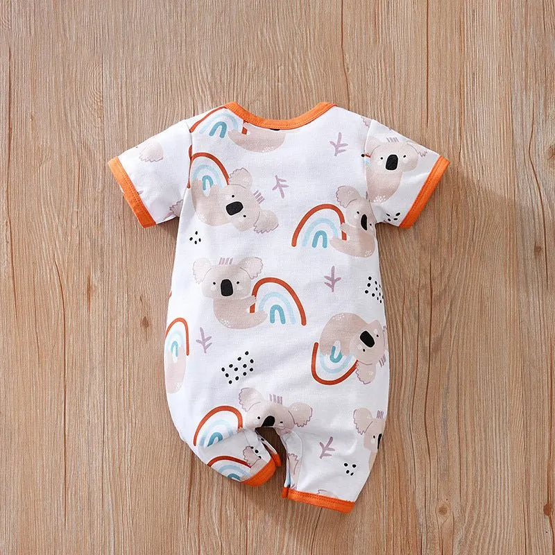 Baby's Short Sleeve Cartoon Design Onesie (5 Designs)