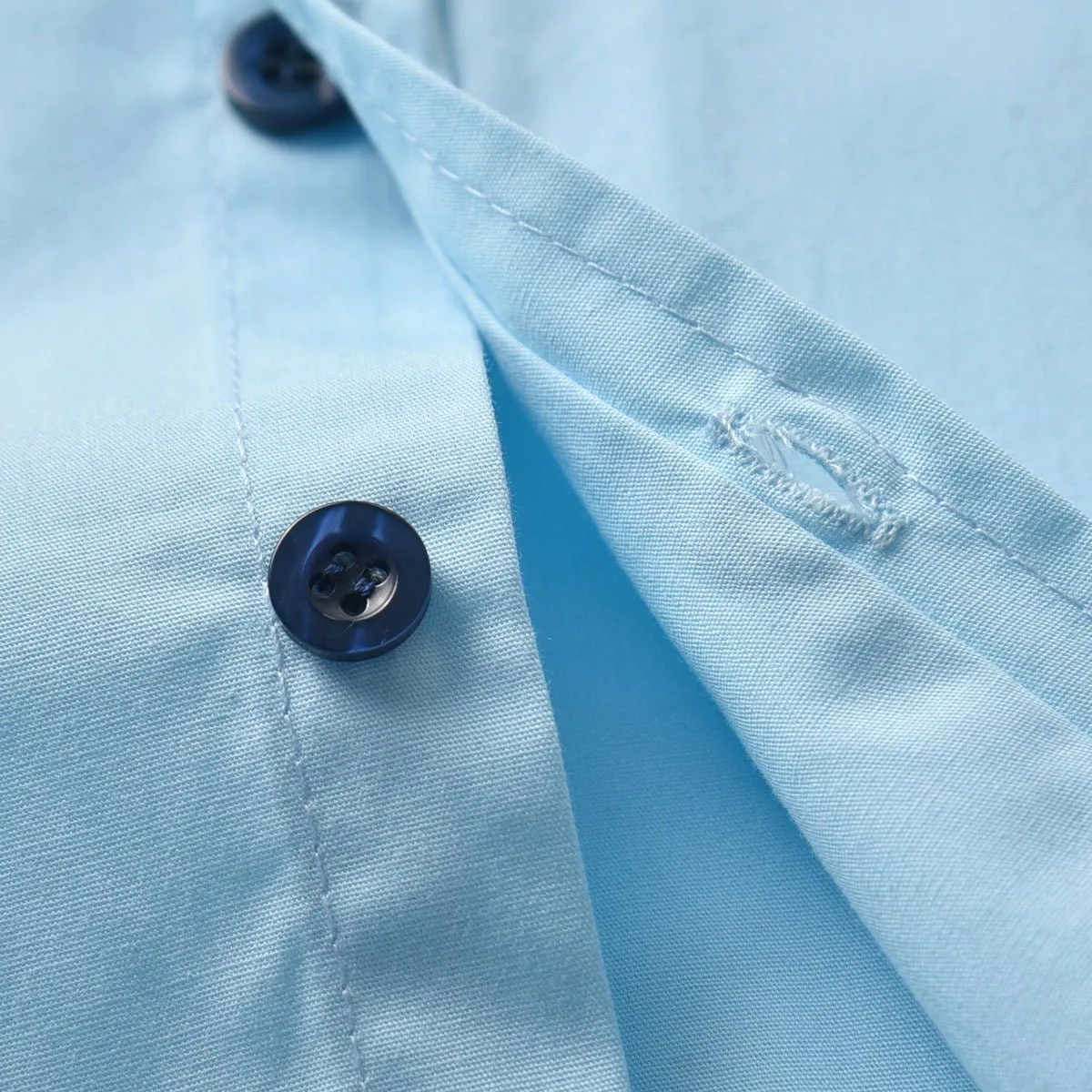 Baby/Toddler Boy's Lapel Collar Button Design Blue Shirt