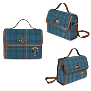 Bain Tartan Waterproof Canvas Bag with Family Crest