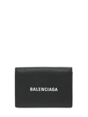 Balenciaga   Logo leather wallet 