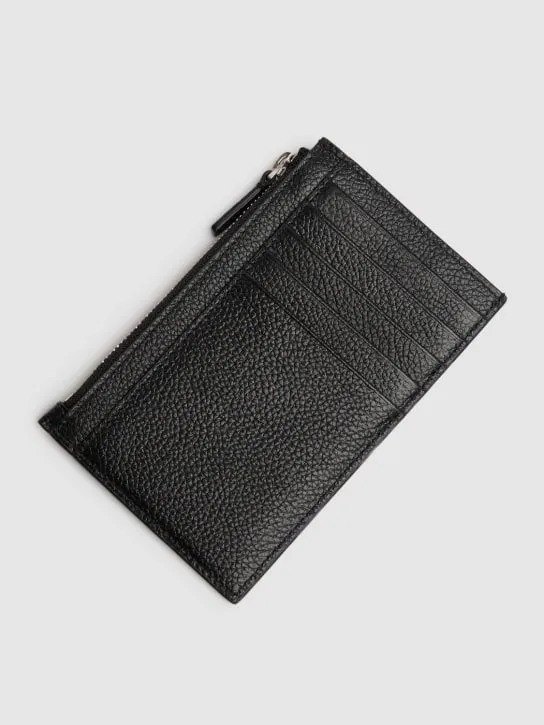 Balenciaga   Printed leather zip wallet 