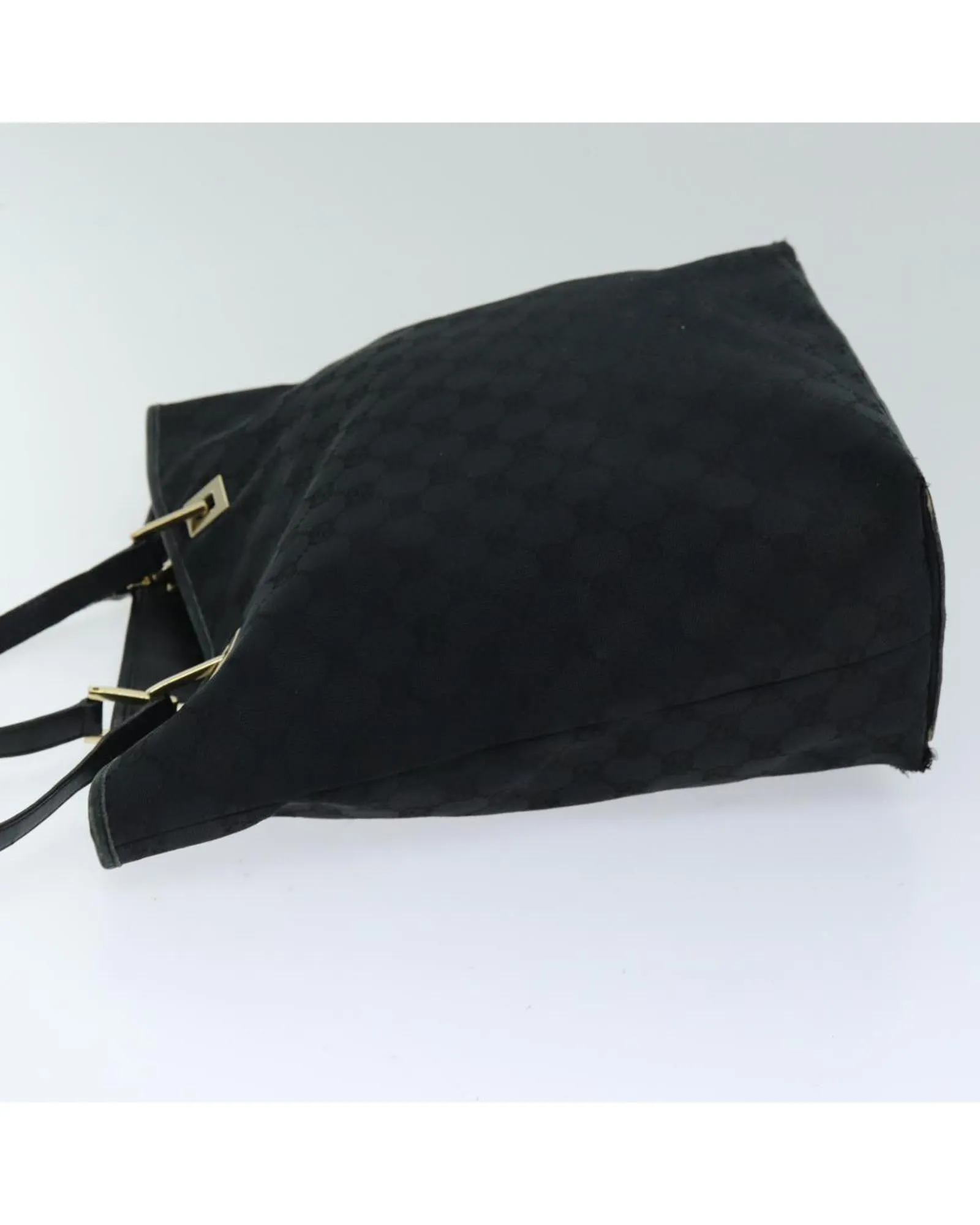 Black GG Canvas Tote Bag with Authenticity Made in Italy