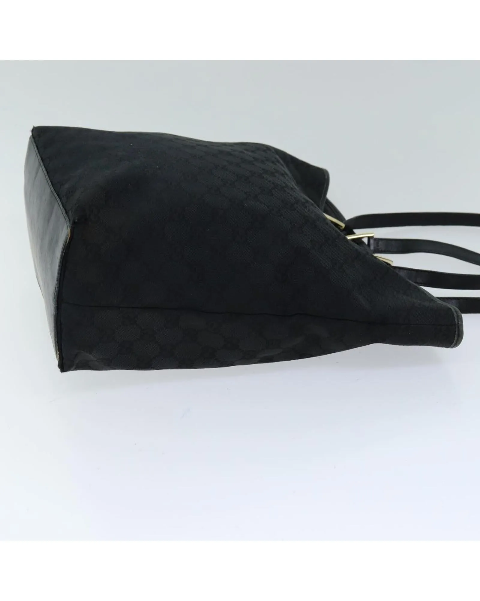 Black GG Canvas Tote Bag with Authenticity Made in Italy