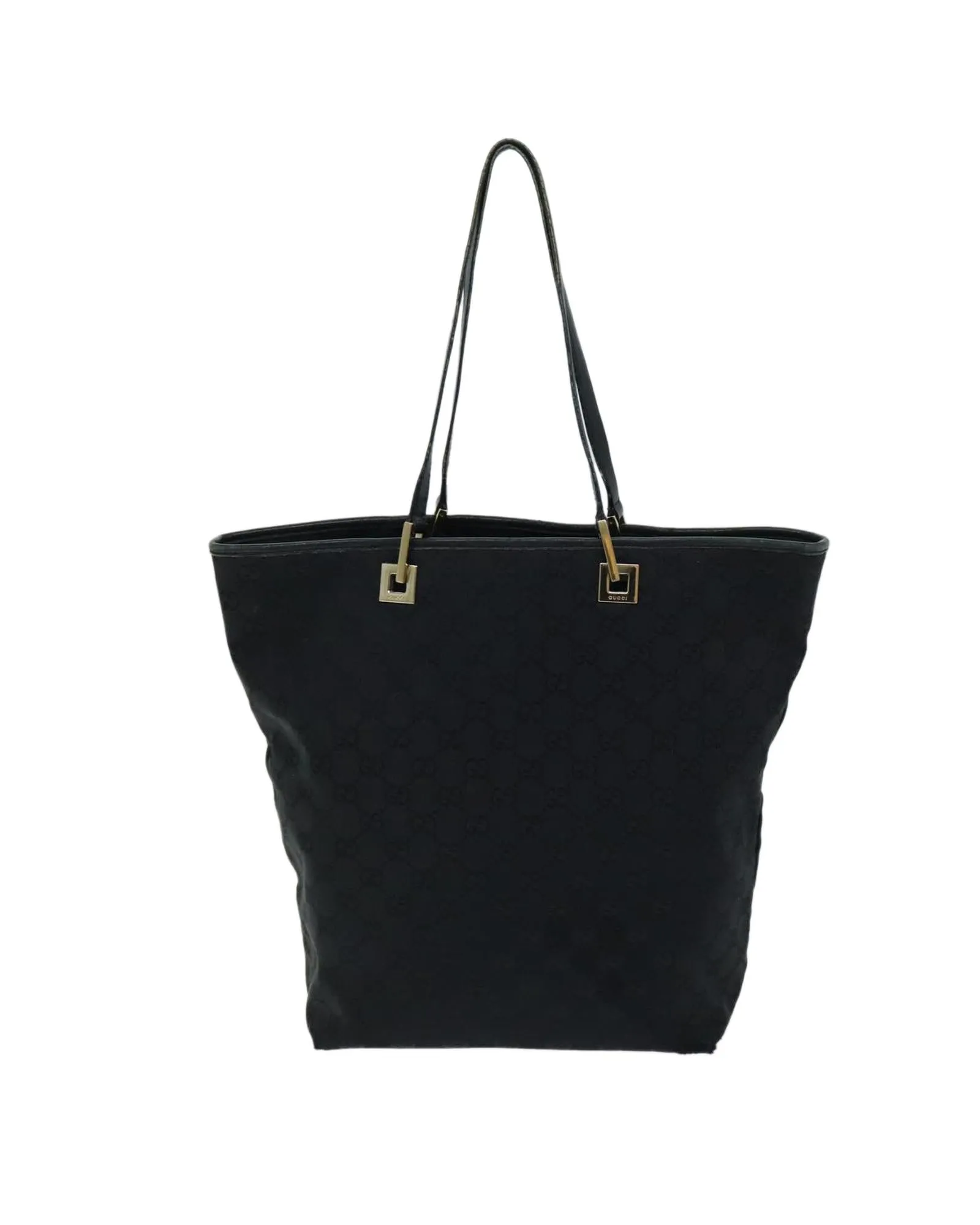 Black GG Canvas Tote Bag with Authenticity Made in Italy