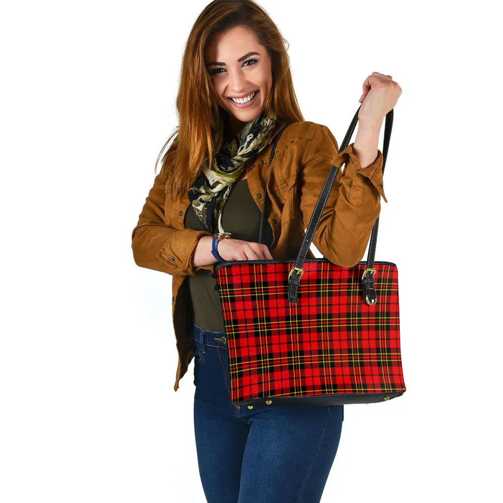 Brodie Modern Tartan Leather Tote Bag