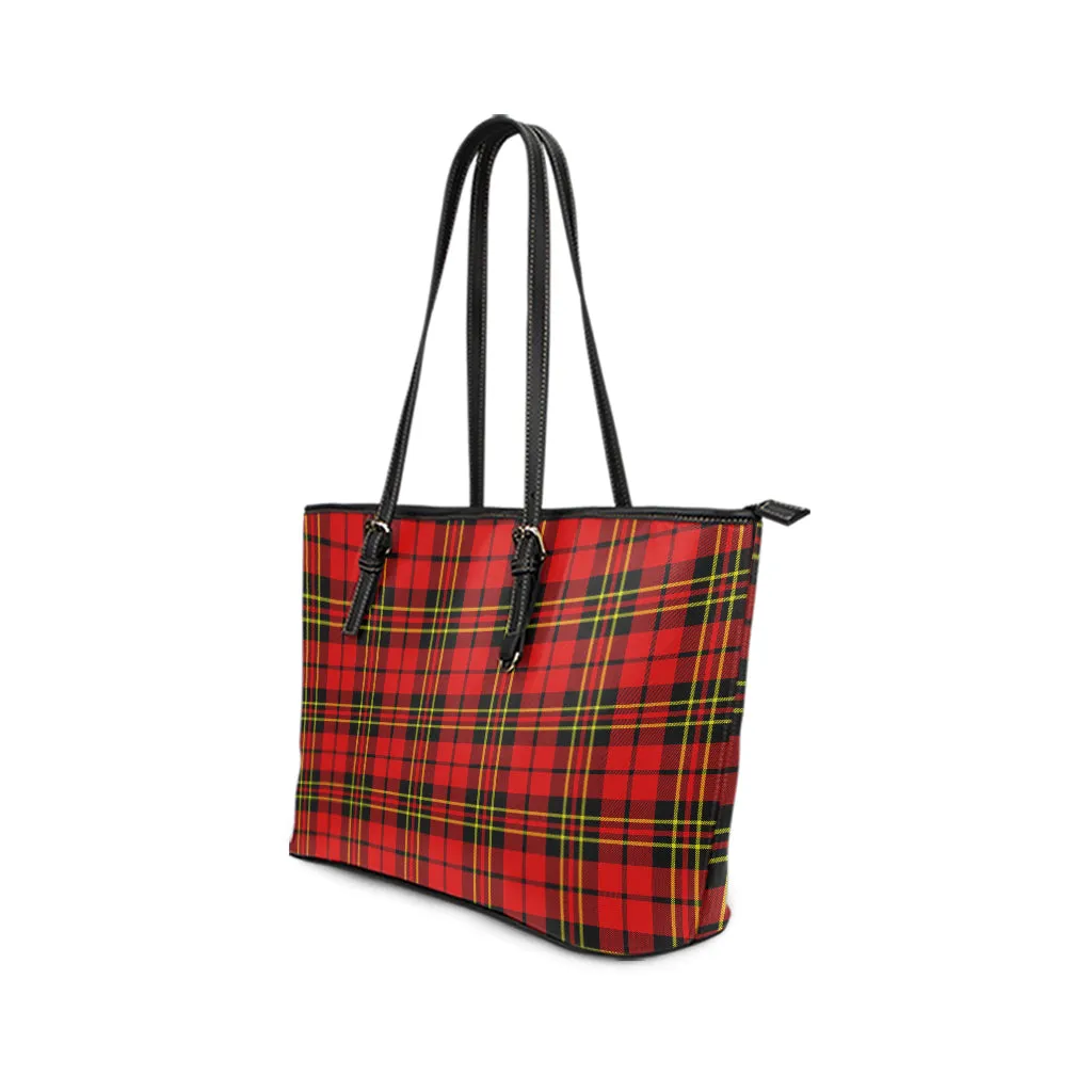 Brodie Modern Tartan Leather Tote Bag