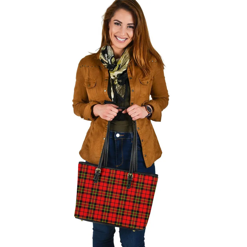 Brodie Modern Tartan Leather Tote Bag