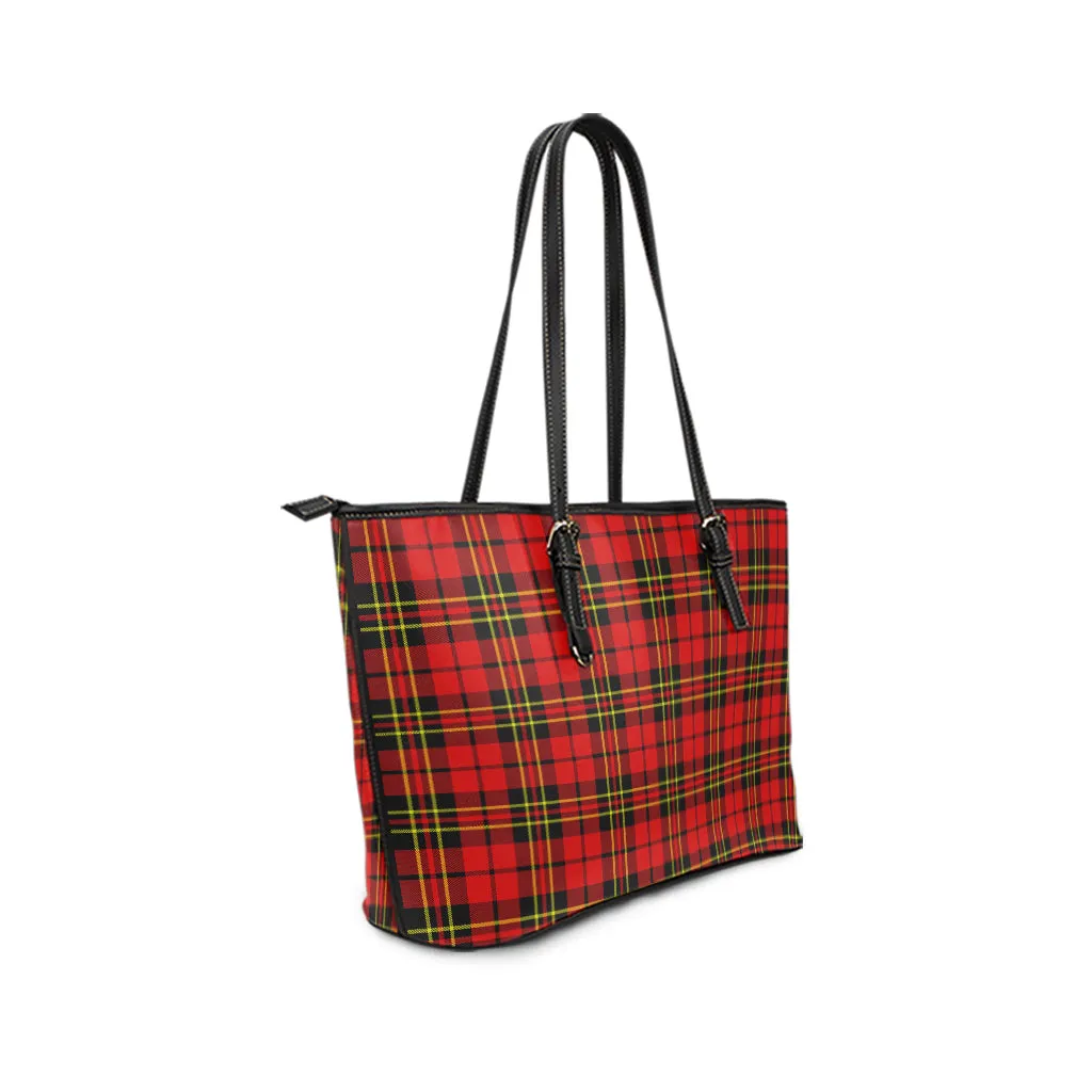 Brodie Modern Tartan Leather Tote Bag