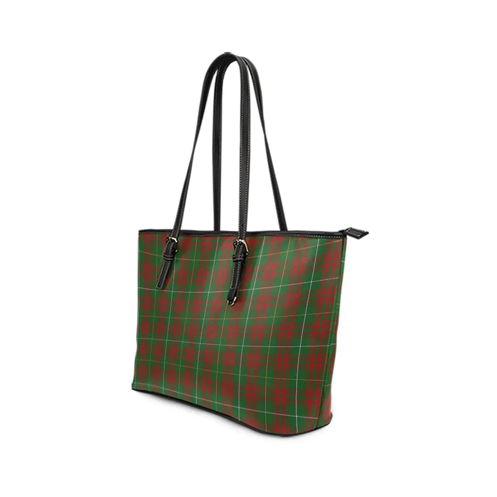 Bruce Hunting Tartan Leather Tote Bag