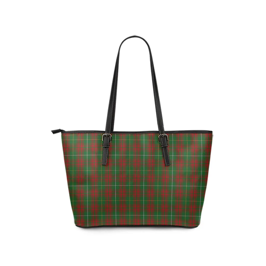 Bruce Hunting Tartan Leather Tote Bag