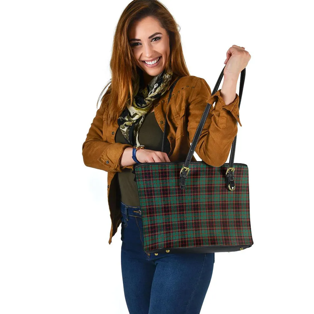 Buchan Ancient Tartan Leather Tote Bag