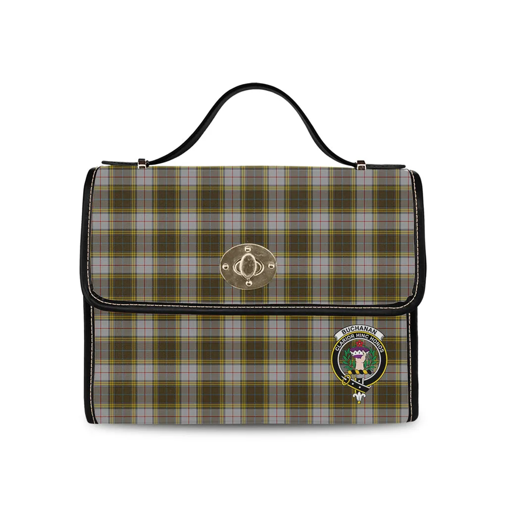 Buchanan Dress Tartan Waterproof Canvas Bag with Family Crest