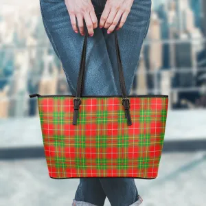 Burnett Tartan Leather Tote Bag