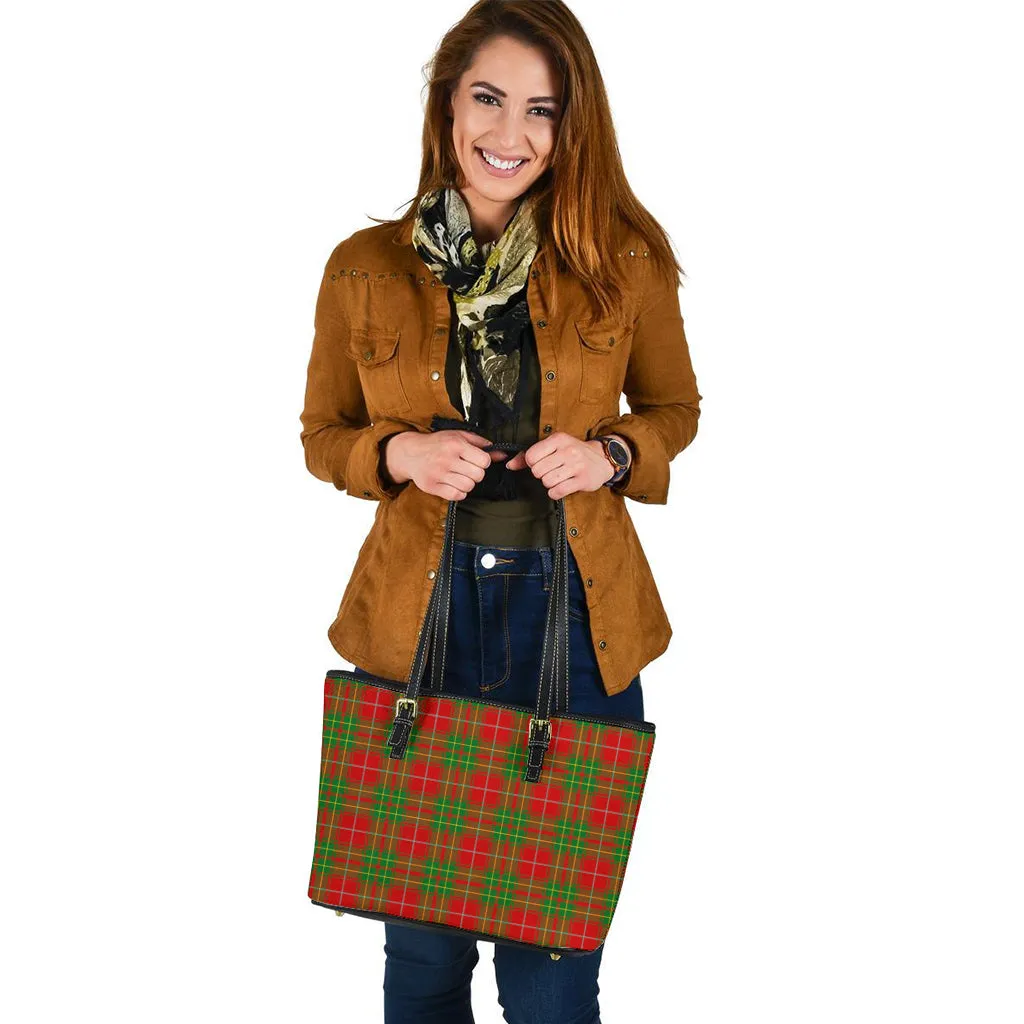 Burnett Tartan Leather Tote Bag