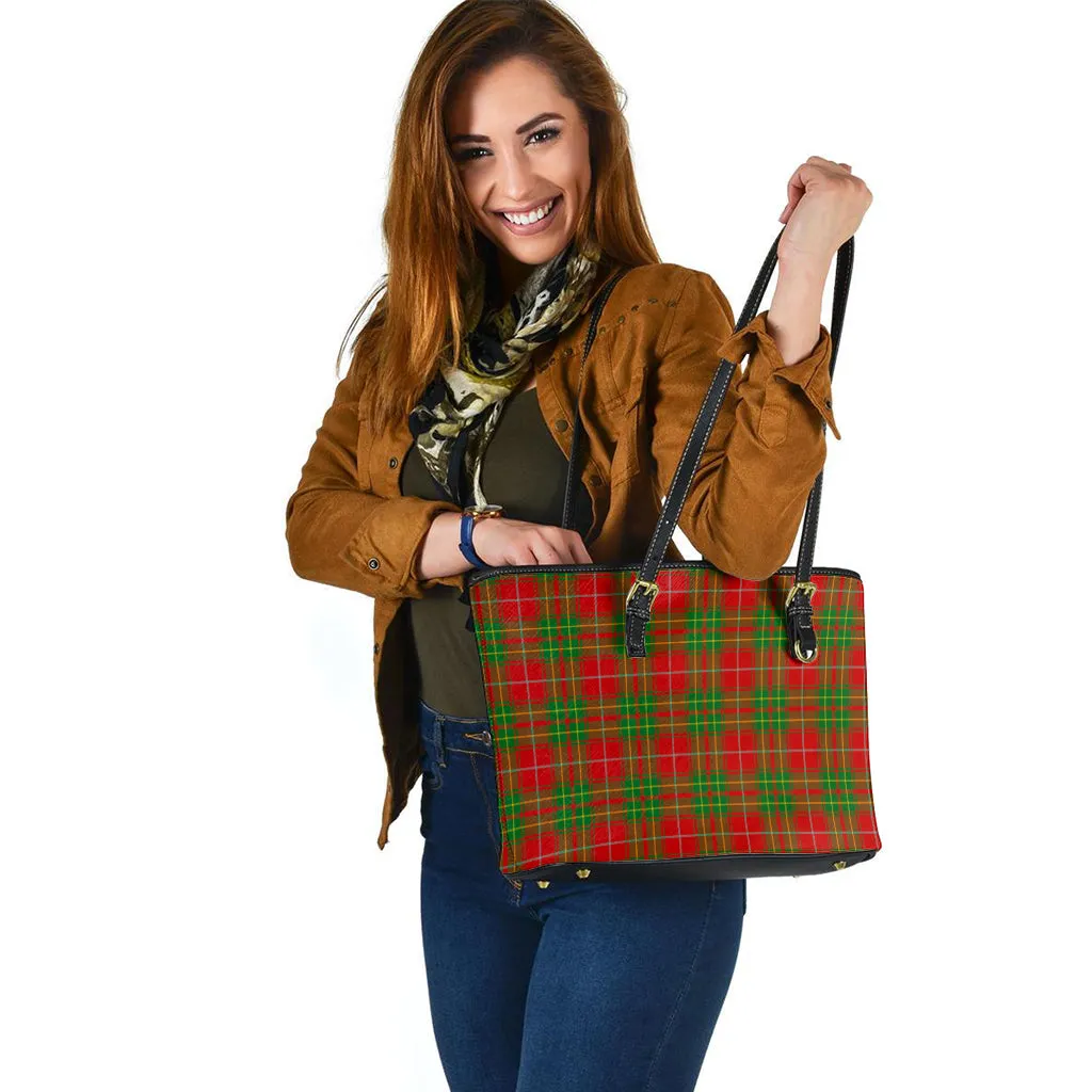 Burnett Tartan Leather Tote Bag