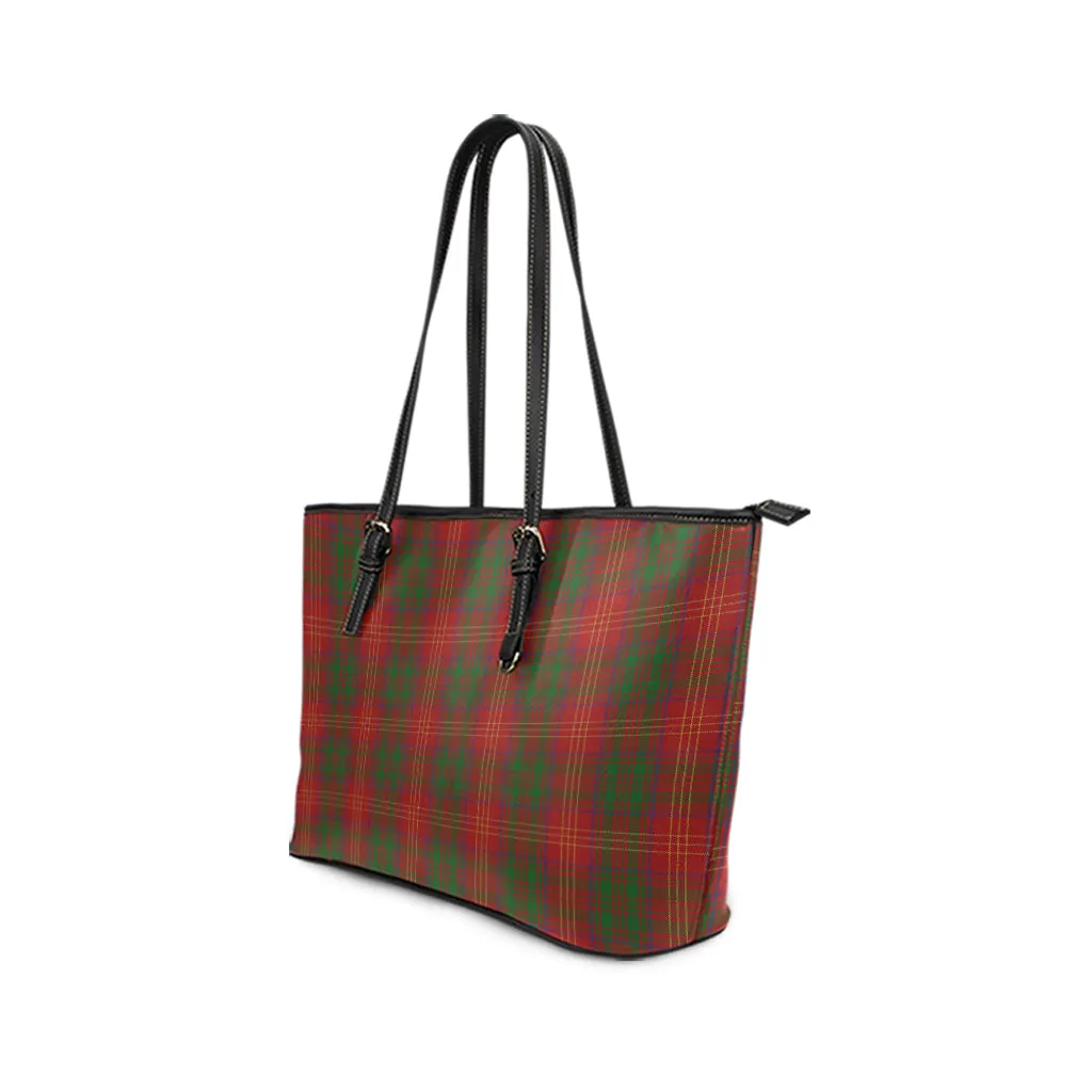 Burns Tartan Leather Tote Bag