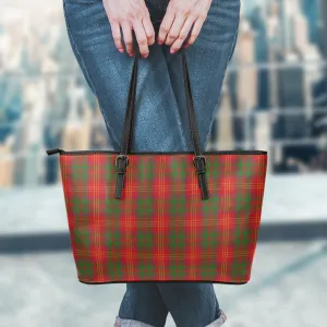 Burns Tartan Leather Tote Bag