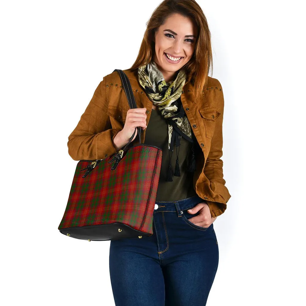 Burns Tartan Leather Tote Bag