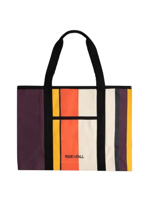 Canvas striped beach bag