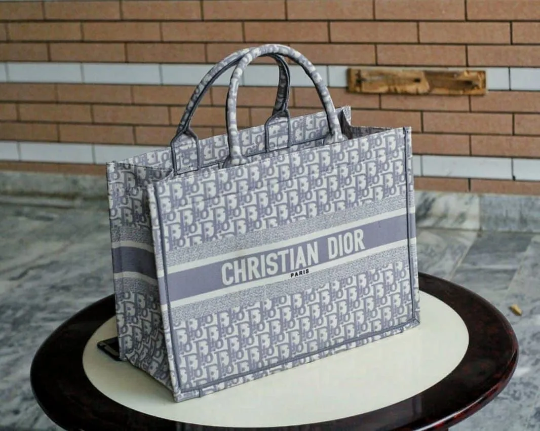 Christian Dior Tote Bag For Women (Grey)