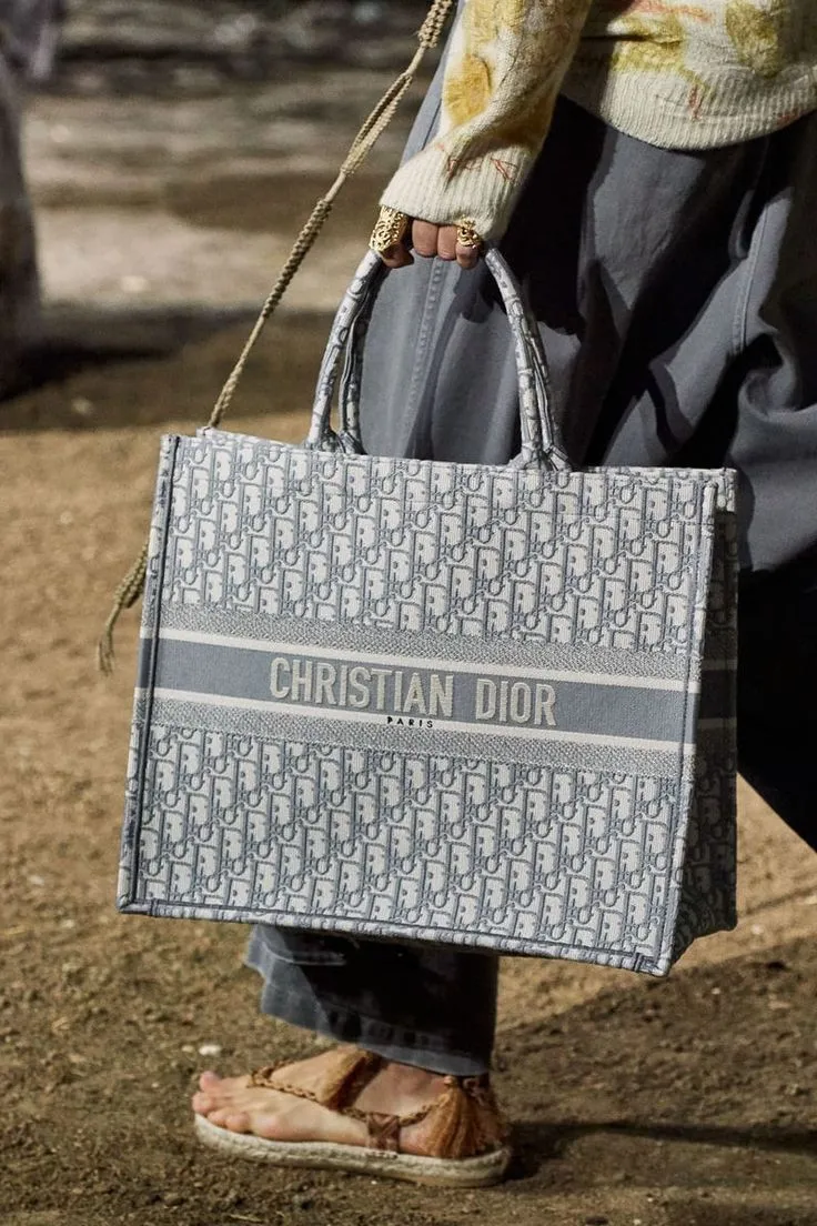 Christian Dior Tote Bag For Women (Grey)