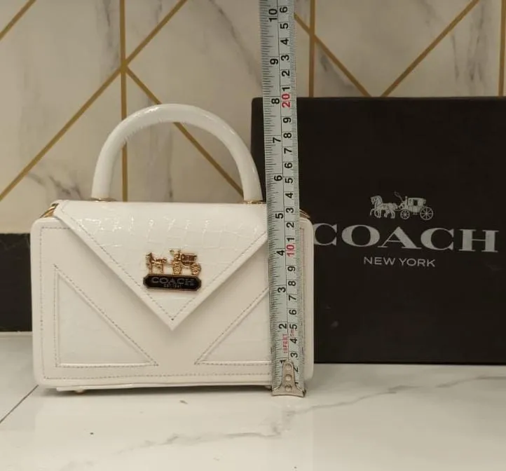 Coach Women's Handbag - Compact Size, Stylish Side Body (White)