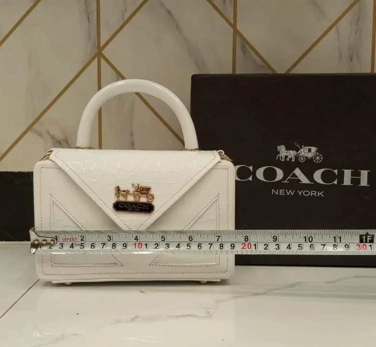 Coach Women's Handbag - Compact Size, Stylish Side Body (White)