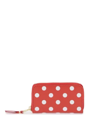 Comme des garcons wallet polka dot zip-around coin purse