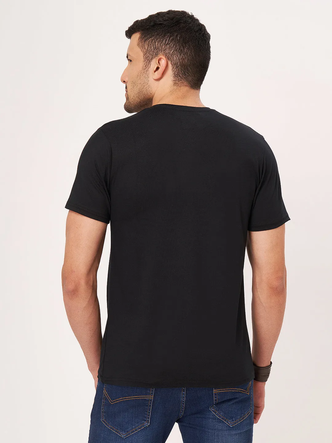 Dark Black Half Sleeve T-shirt