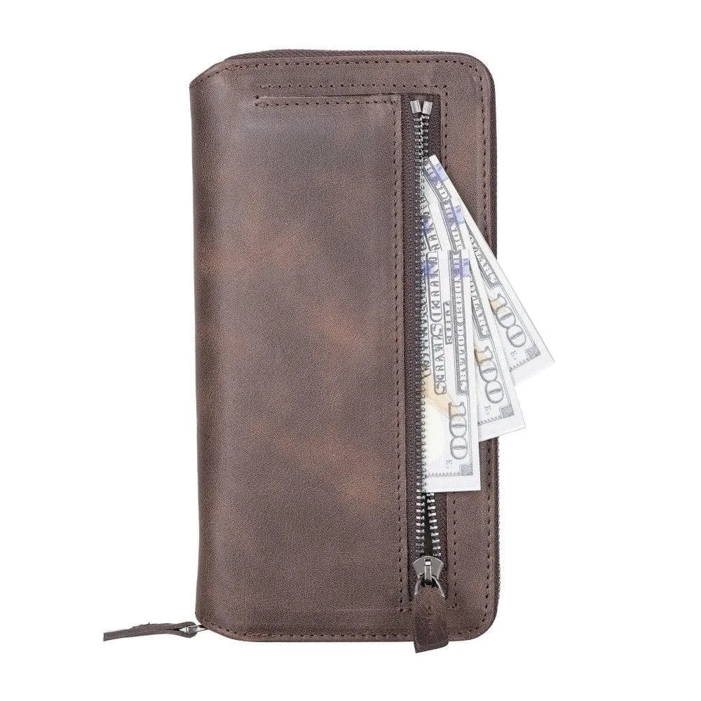 Detachable Leather Zipper Wallet Cases for Apple iPhone 13 Series