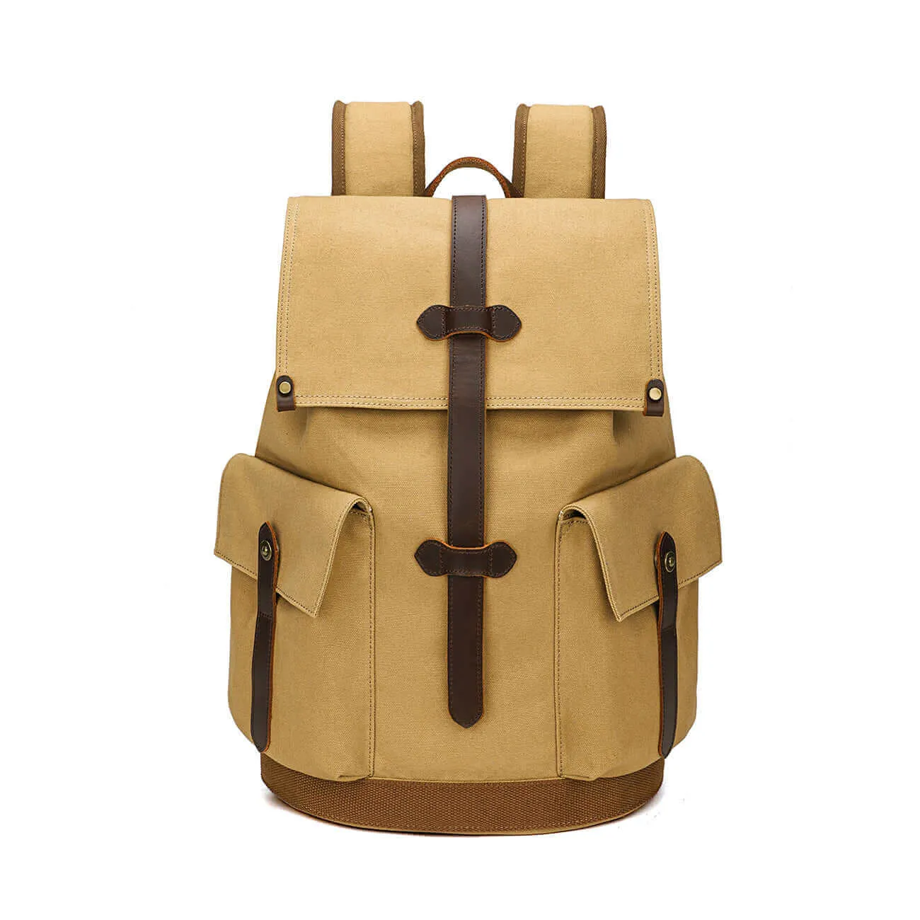 Durable Canvas Backpack - Vintage Casual Style 27L