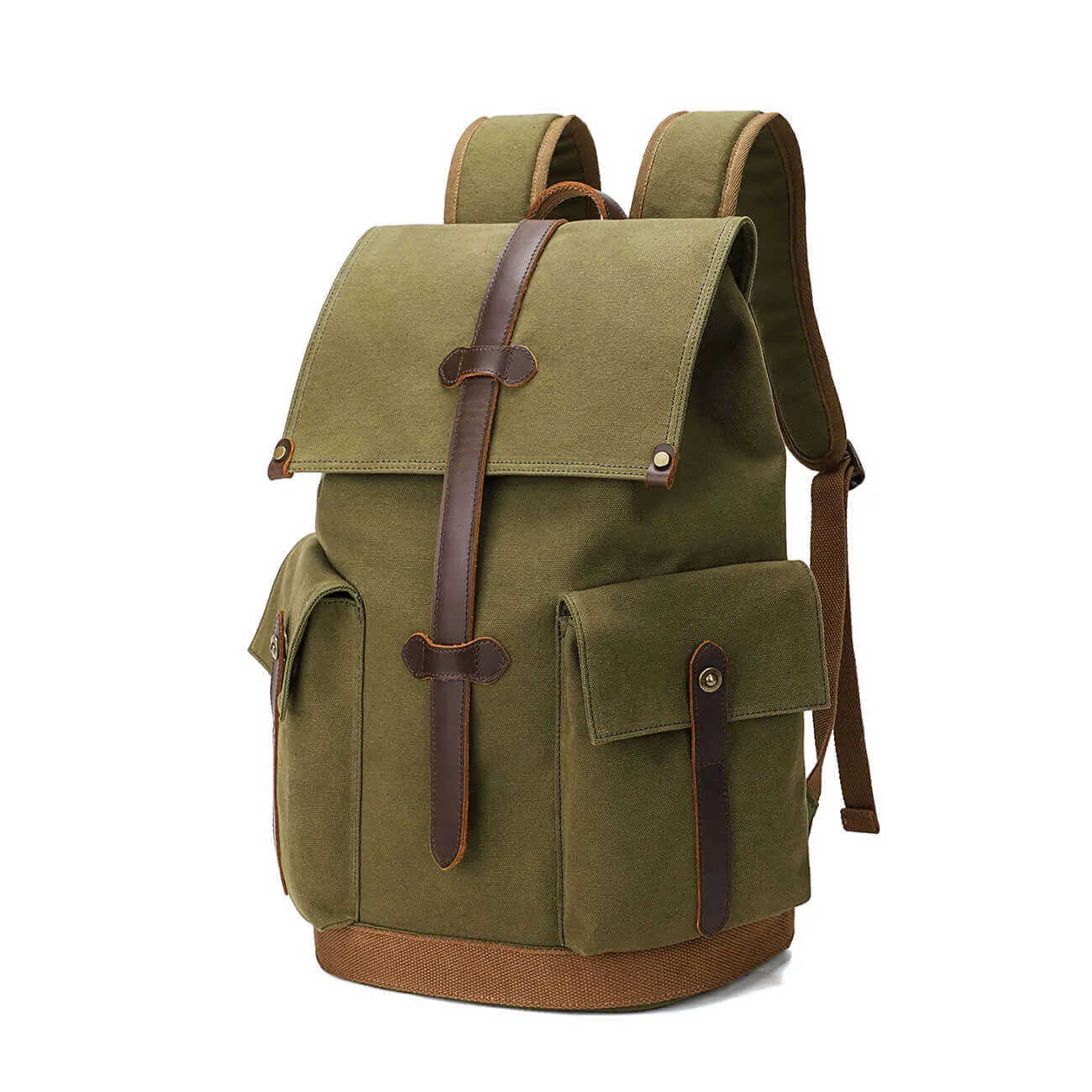 Durable Canvas Backpack - Vintage Casual Style 27L